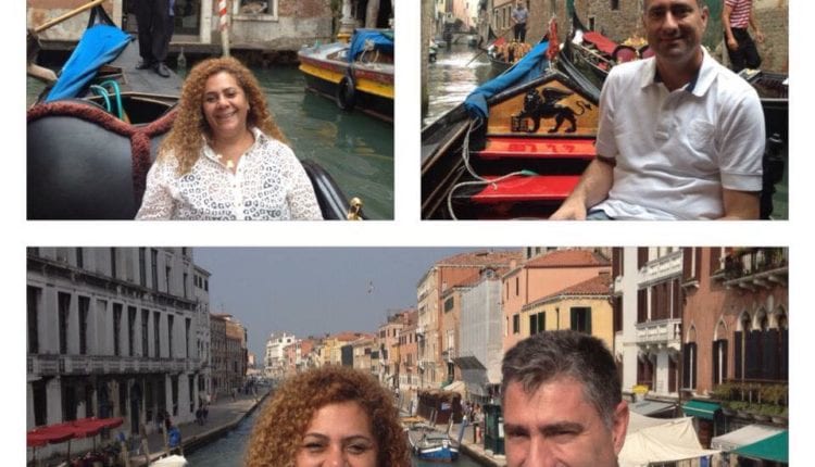 Photo of our reader Sueli and her husband in Venice